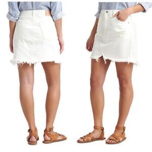 LUCKY BRAND Old‎ Favorite Split Front Mini Skirt Size 2/26 White